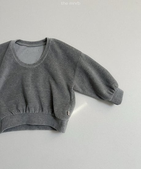 【minirobe】Velour U-Neck Sweatshirt