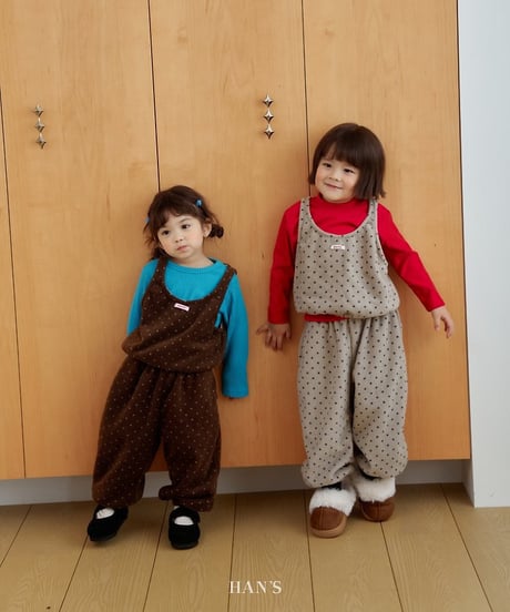 【hans】Polka Dot Fleece Pants