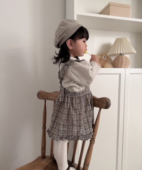 【mimi-maket】check frill bloomers ops