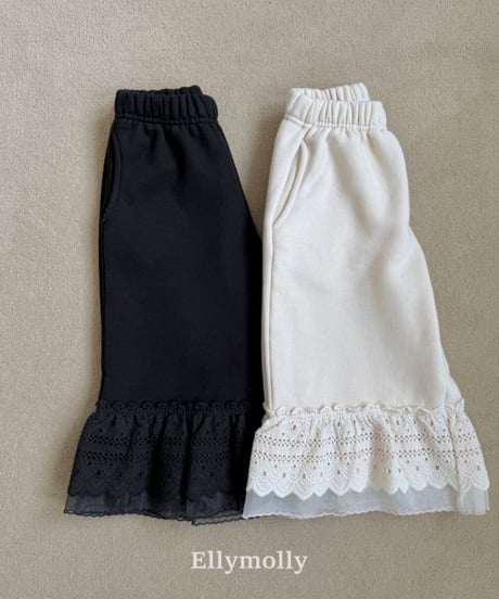 【ellymolly】Creamy Lace Pants