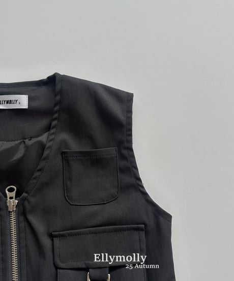 【ellymolly】D-Ring Pocket Vest