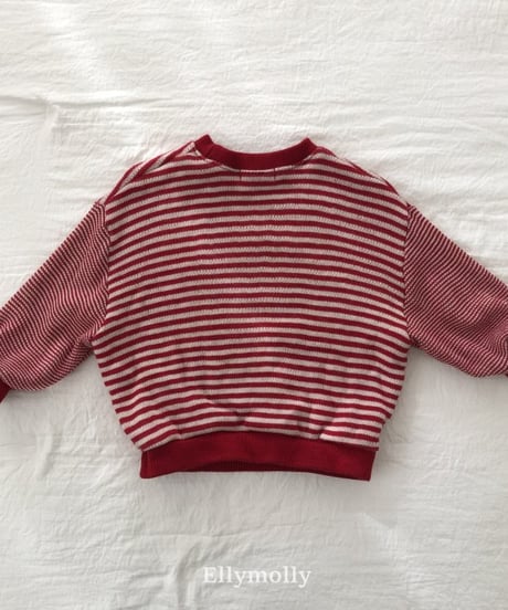 【ellymolly】Santa Stripe Sweatshirt