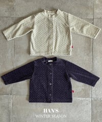 【hans】Velvet Dot Cardigan