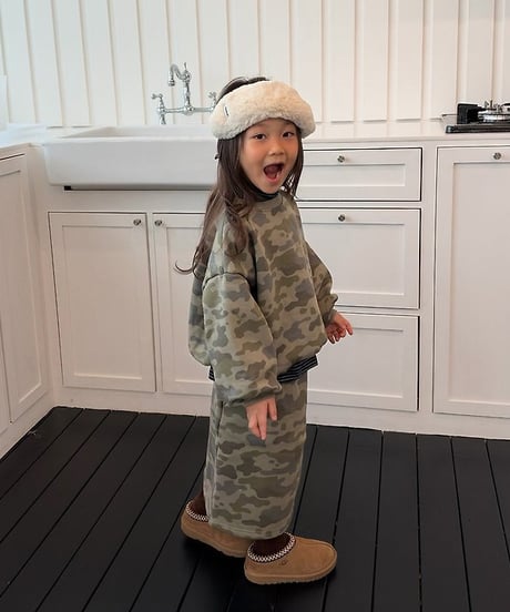 【cantuccistudio】Camo Long Skirt