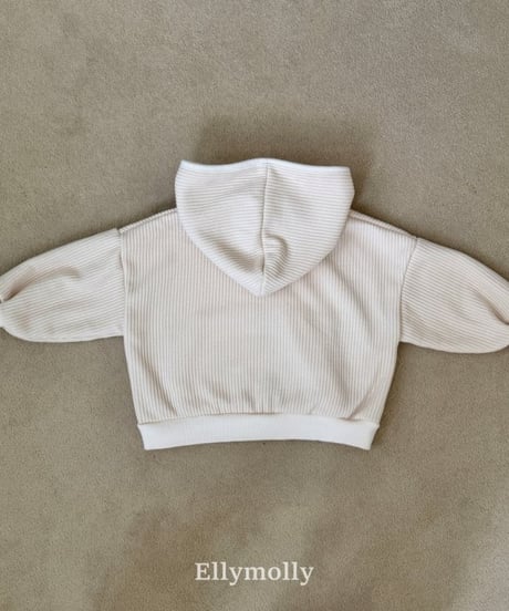【ellymolly】Cozy Ribbed Zip-Up Hoodie