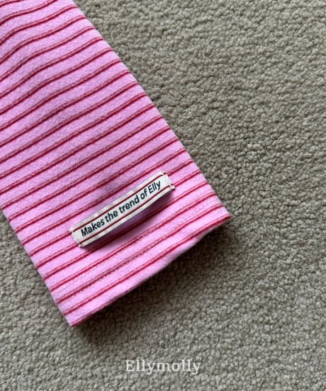 【ellymolly】Mu Stripe Turtleneck