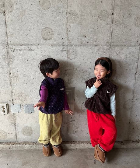 【pie】Dot Fleece Vest