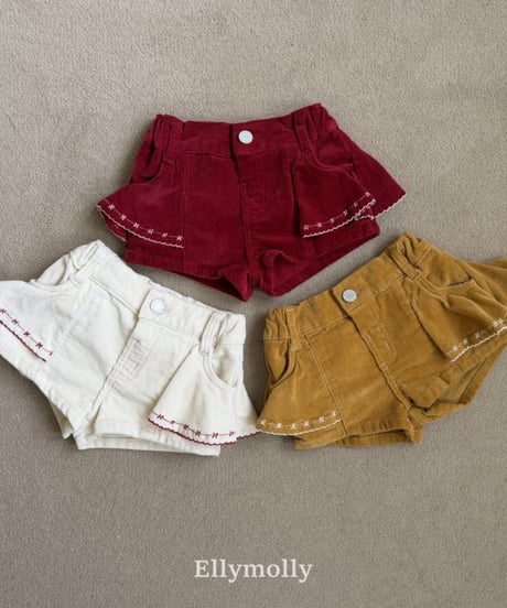 【ellymolly】Rosy Frill Mini Shorts