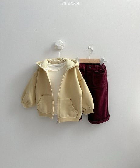 【minirobe】Barrel hood zip-up