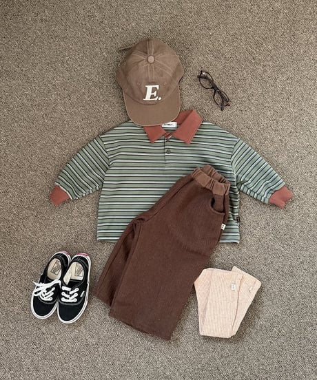 【ellymolly】Click Peach Collar Tee