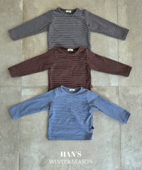 【hans】Striped Fleece Tee