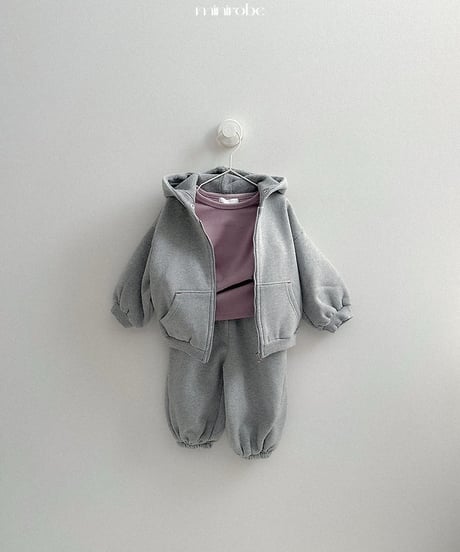 【minirobe】Barrel hood zip-up