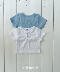 【ellymolly】Shirring Opening Point T