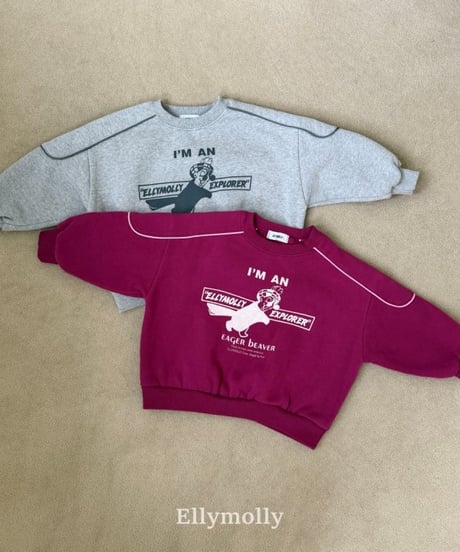 【ellymolly】Crew Stripe Sweatshirt