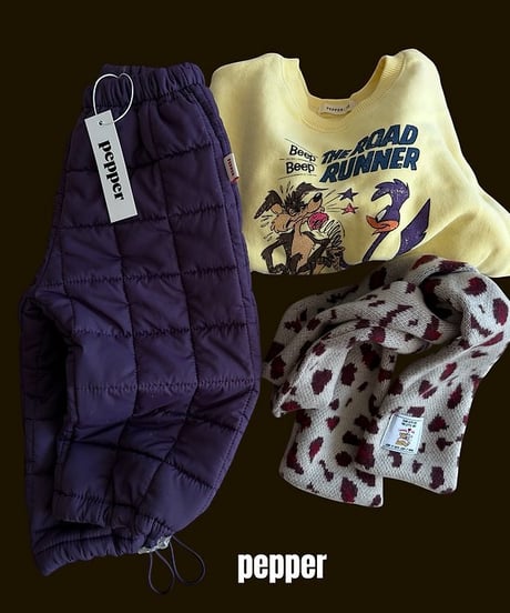【pepper】Square Quilted Padded Pants