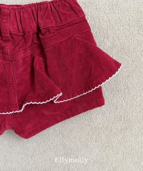 【ellymolly】Rosy Frill Mini Shorts
