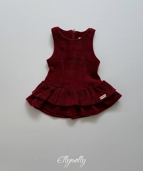【ellymolly】Snow Frill Dress