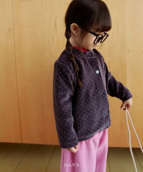 【hans】Velvet Dot Cardigan