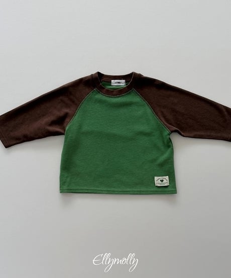【ellymolly】Raglan Color Block Tee