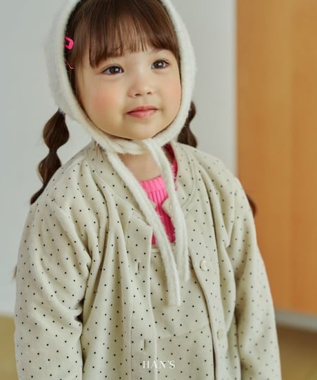 【hans】Velvet Dot Cardigan