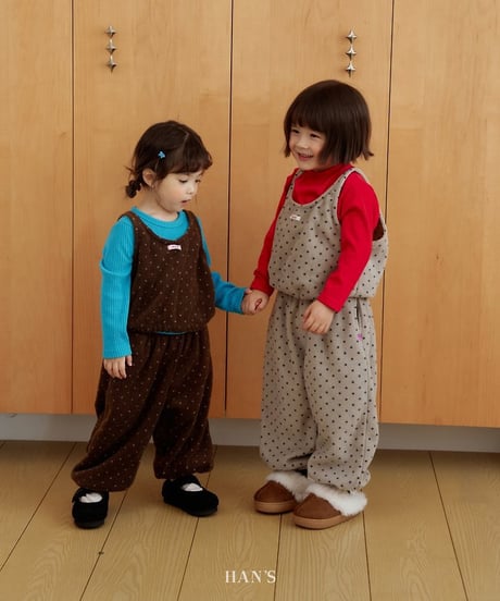 【hans】Polka Dot Fleece Vest