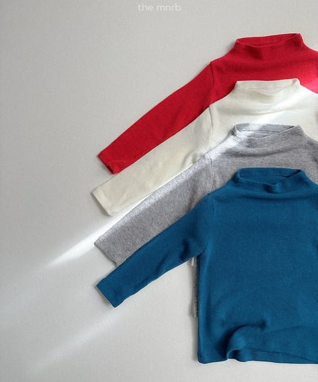 【minirobe】angora mock neck tee