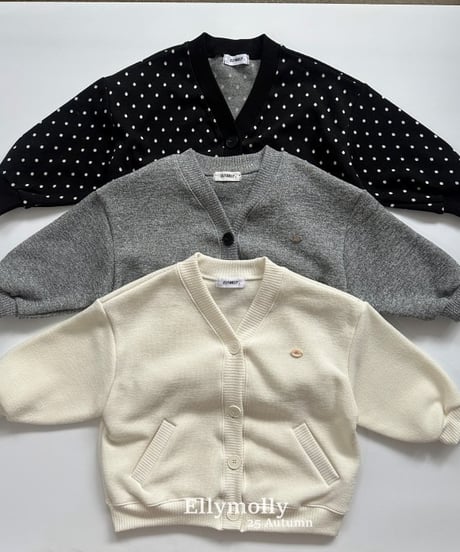 【ellymolly】Yogurt Boxy Cardigan