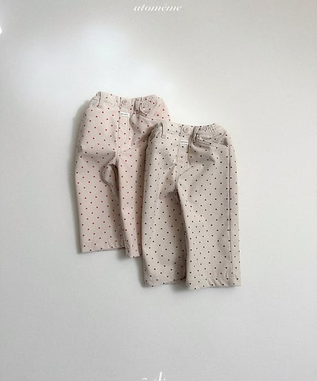 【atomeme】Heart Corduroy Pants