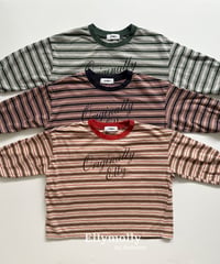 【ellymolly】Pintuck Striped T-Shirt