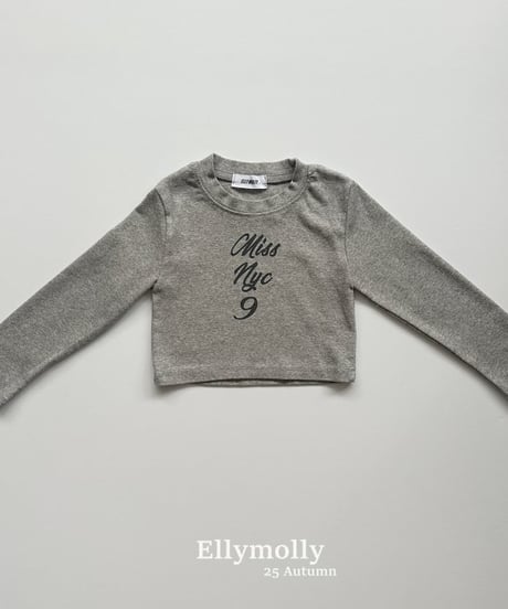 【ellymolly】Nine Cropped T-Shirt