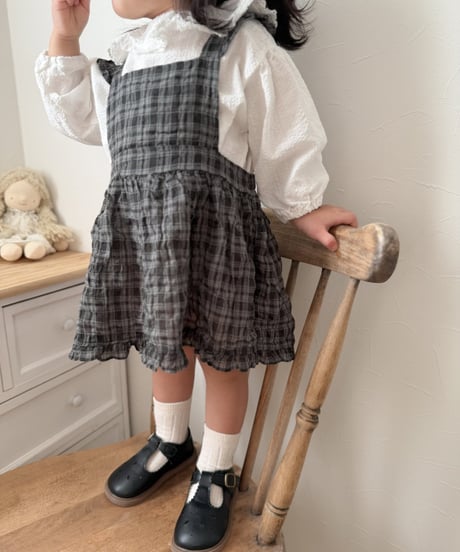 【mimi-maket】check frill bloomers ops