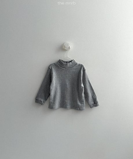 【minirobe】eyelet turtleneck tee