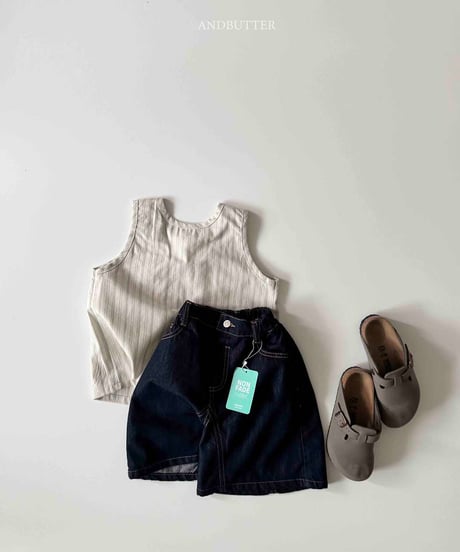 【andbutter】Natural button T
