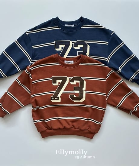 【ellymolly】73 Striped Sweatshirt