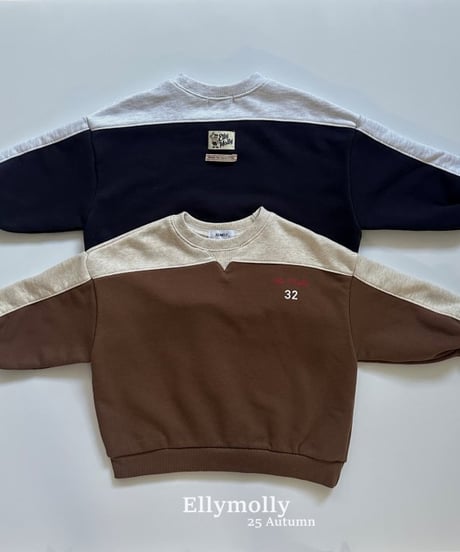 【ellymolly】Low Color Block Sweatshirt