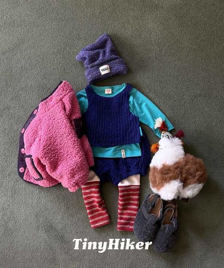 【tiny hiker】Basic Bound Neck Tee