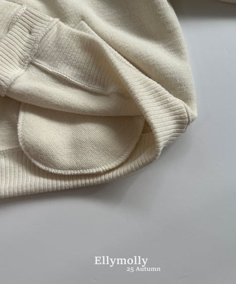 【ellymolly】Yogurt Boxy Cardigan