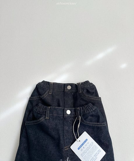 【atomeme】Non-Fade Roll-Up Denim