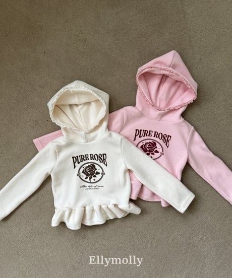 【ellymolly】Rose Frill Hoodie
