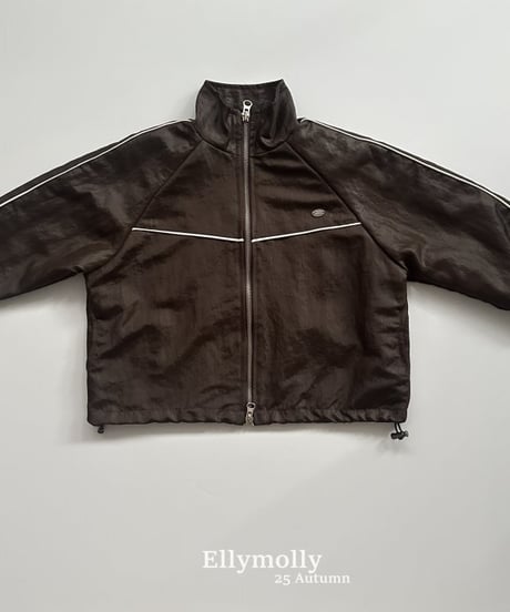 【ellymolly】Coated Side Stripe Jacket