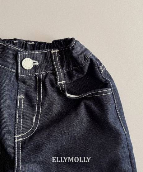 【ellymolly】Flap Back Denim Pants
