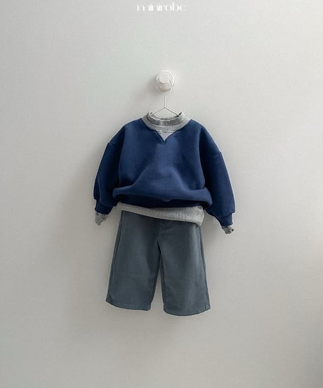 【minirobe】Two-Tone Sweatshirt