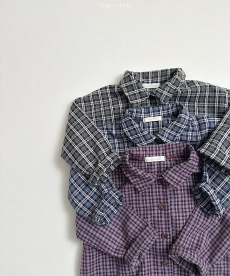 【minirobe】Lia Check Shirt