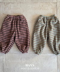 【hans】Multi Stripe Jogger Pants