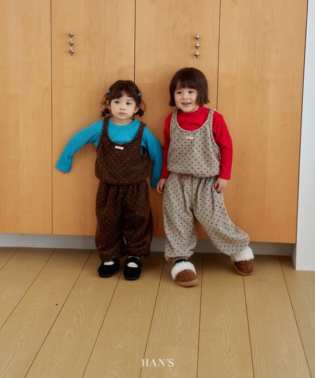 【hans】Polka Dot Fleece Pants