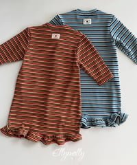 【ellymolly】Fleece Frill Long Dress