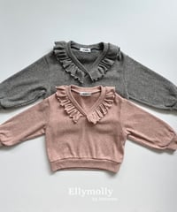 【ellymolly】Native Frill V-Neck Top