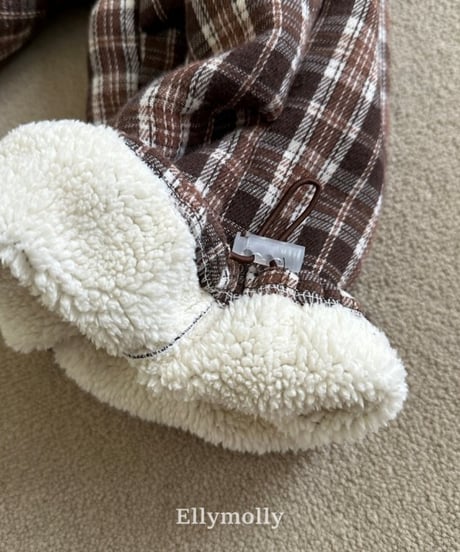【ellymolly】Paddy Fur Check Pants