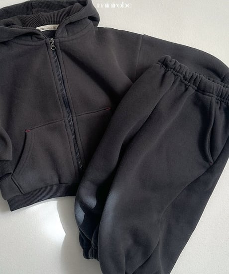 【minirobe】Barrel hood zip-up