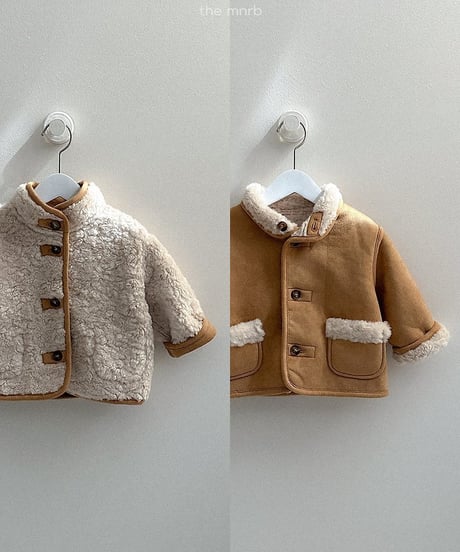 【minirobe】Reversible suede jacket